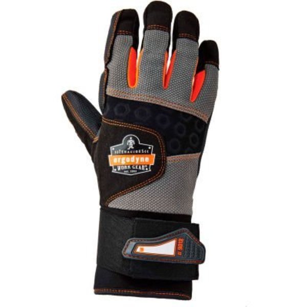 Ergodyne ProFlex 9102 Certified Anti-Vibration Gloves & Wrist Support, Black, L,  17734